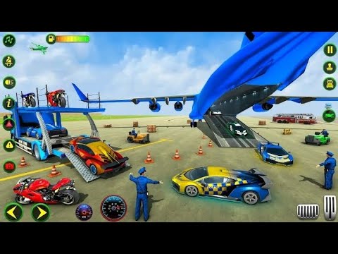 US Police plane Transporter Driving - Police Trailer Truck Driver Simulator - Android GamePlay #game