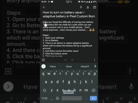 How to turn on battery saver / adaptive battery in Pixel Custom Rom