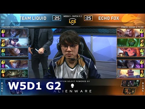 TL vs FOX | S9 LCS Spring 2019 Week 5 Day 1 | Team Liquid vs Echo Fox W5D1