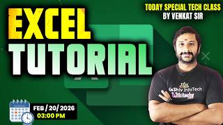 🔴 LIVE: Excel Tutorial Tamil | Beginners to Pro in 1 Class (2026) | Kaashiv Infotech Live Class