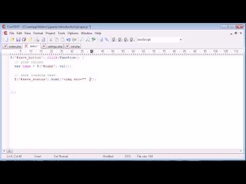 jQuery Tutorial - 112 - Updating database table values Video Lecture ...