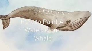How To Paint A Watercolour Whale Art Class #2