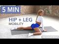 5 MIN HIP LEG BUTT MOBILITY Stretching Emotional Stress Relief I Bonus Lower Back