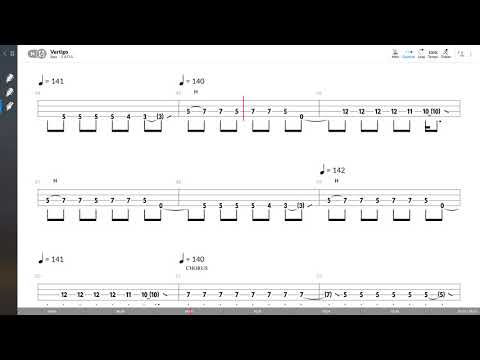 U2 - Vertigo (BASS TAB PLAY ALONG)