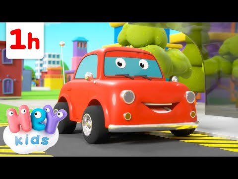 I'm a car song 🚘 Red car cartoon | Vehicles Songs for Kids | HeyKids Nursery Rhymes