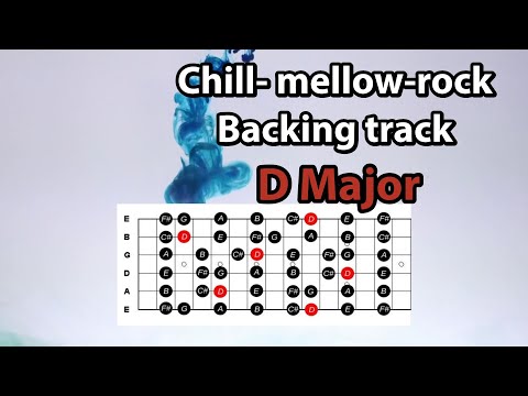 Chill Mellow rock Guitar Backing Track Jam in D Major