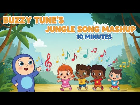 Buzzy Tune's Time Jungle Song Mashup 10 Minutes | Fun Kids Jungle Adventure