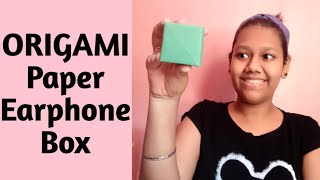 DIY Origami paper Earphone Box/Case Easy Step by Step Tutorial