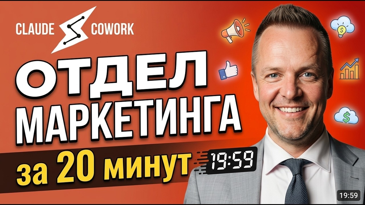 Claude Cowork: отдел маркетинга из цифровых сотрудников за 20 минут