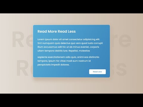 How To Create Read Moreread Less Button Using Html Css Javascript