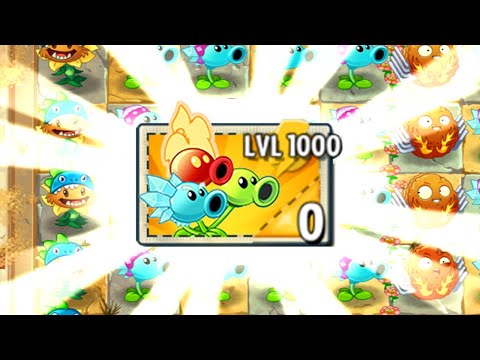 Plants vs Zombies 2 Mod | Threepeater Plants LEVEL 1000 Power-Up! vs All Final Boss
