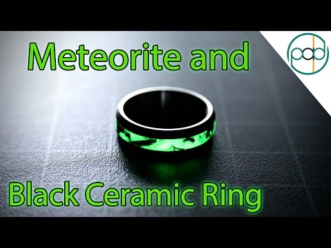 Making a Glowing Meteorite and Black Ceramic Wedding Ring Video