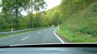 preview picture of video '2011_09 25 Afdaling auto met caravan, Prum Duitsland'