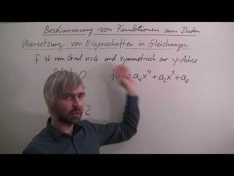 Steckbriefaufgaben - geschicktes Vorgehen bei Achsensymmetrie