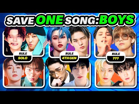 Save ONE Song: BOY Editions, RANDOM Rules Challenge 🔥 | Kpop Quiz 2024 - 2025