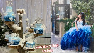 Winter Wonderland Cake - pastel 15años tema Nieve