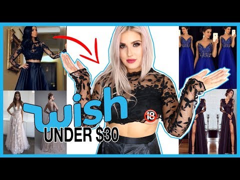 TRYING WISH APP PROM DRESSES under $25 👗 Lmao! 😭 Video