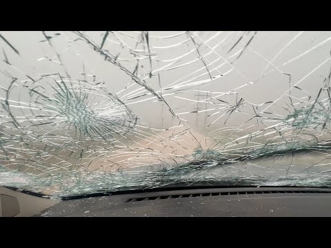 GORILLA HAIL DESTROYS STORM CHASING VEHICLE!