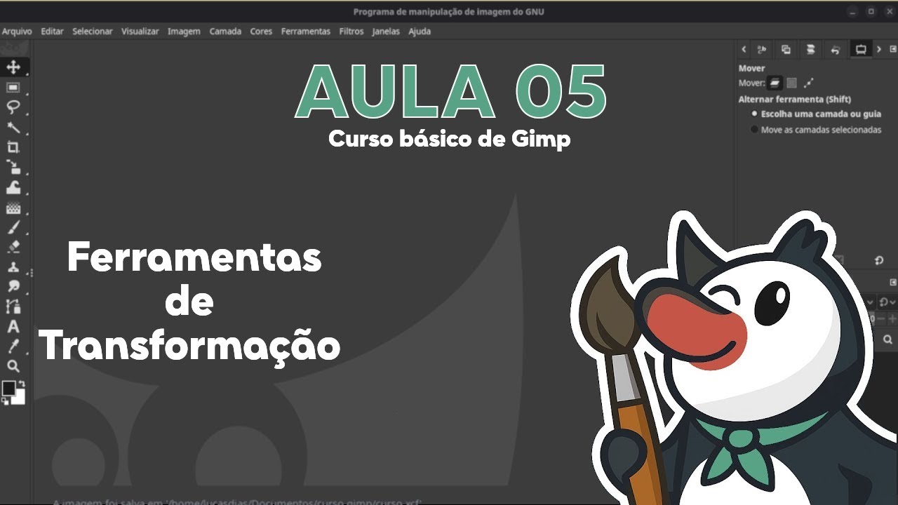 Curso basico de Gimp Aula 05 Ferramentas de Transformação