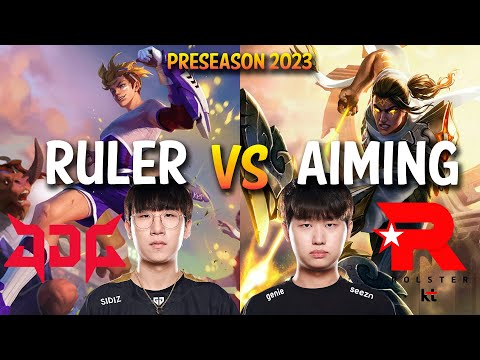 JDG Ruler vs KT Aiming - EZREAL vs VARUS ADC - KR Ranked