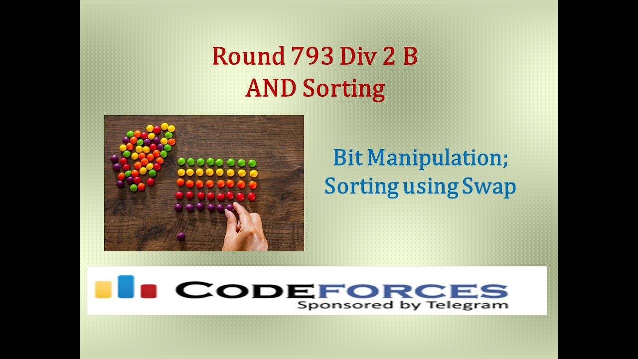 Codeforces Round 793 Div 2 B: AND Sorting – Bit Manipulation