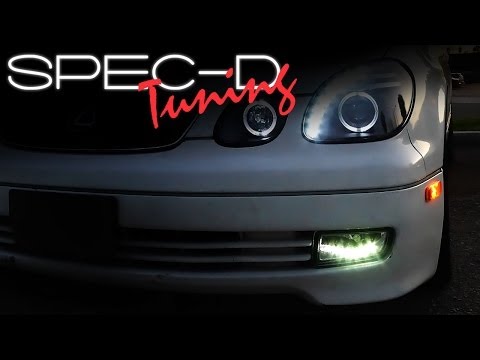 SPECDTUNING INSTALLATION VIDEO: 1998 - 2005 LEXUS GS300 GS400 LED FOG LIGHTS