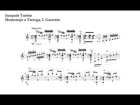 Joaquín Turina. Homenaje a Tárrega, I. Garrotín
