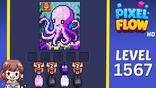 Pixel Flow Level 1567 Solution Walkthrough