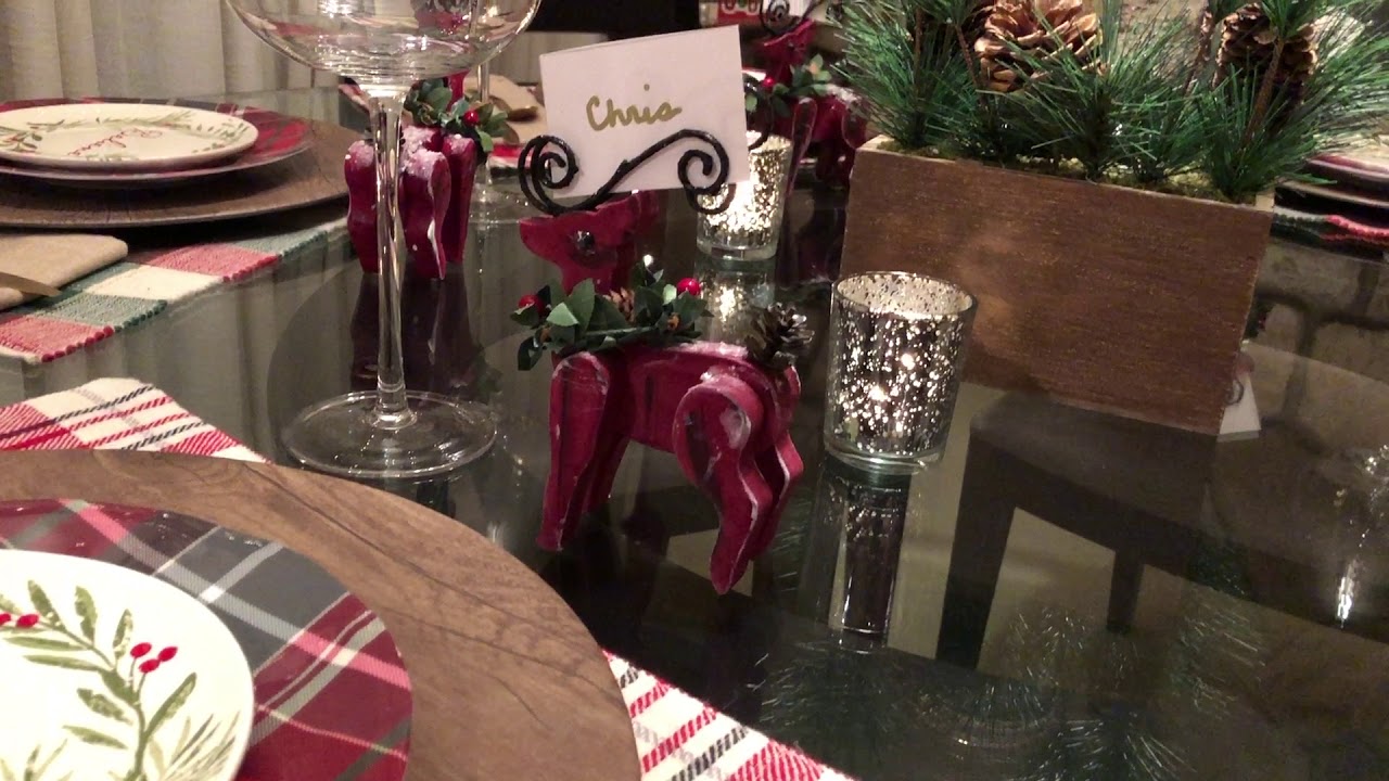 Classic Christmas Plaids Tablescape