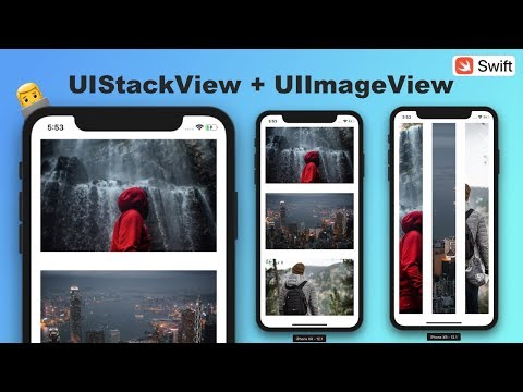 How to use a Stack View with images - stackview distribution, axis, spacing, and clipping bounds.