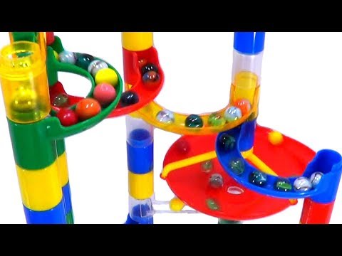 Giant Marble Maze Run with Colorful Gumballs! Video