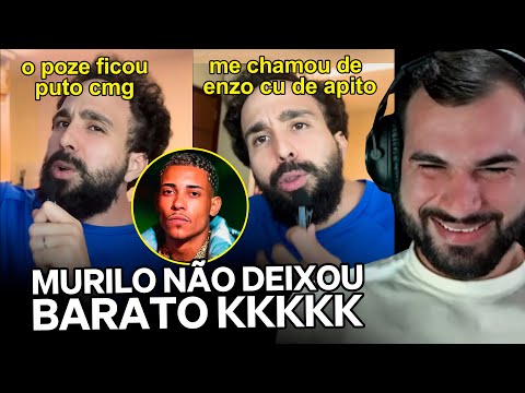 MURILO COUTO RESPONDS TO MC POZE WITH MORE JOKES AFTER THE FUNKEIRO GETS IRRITATED BY ONE | Corte...