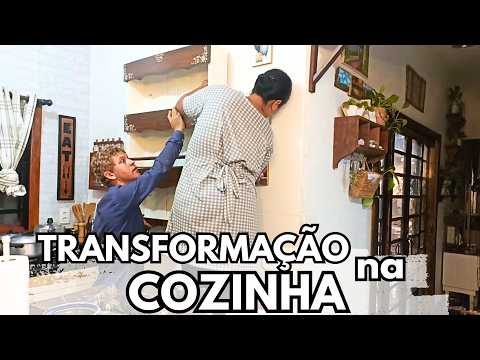 We made a new piece of furniture using old wood / New kitchen decor / Shelf - Plate rack