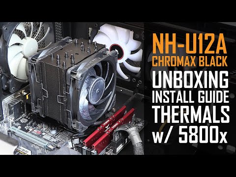 Noctua NH-U12A chromax.black CPU Cooler Unboxing, Install Guide, Benchmarks & Review- AM4 X570 5800X