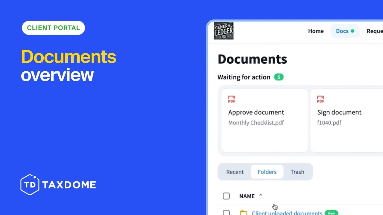 Client Portal: Documents section overview