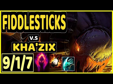 FIDDLESTICKS vs KHA'ZIX - 9/1/7 KDA JUNGLE GAMEPLAY - EUW Ranked MASTER