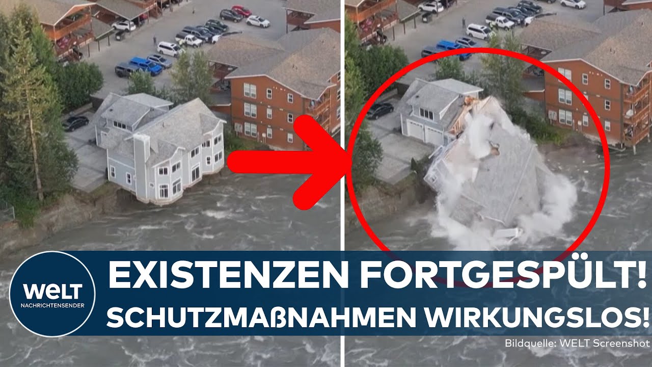 ALARM IN ALASKA: Schutzmaßnahmen wirkungslos bei dieser Flut! Überschwemmung nach Gletscherschmelzen