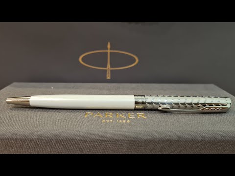 Parker  Pen Sonnet Lacquered Metallic Pearl CT Slim 1931551. Unpacking and demo