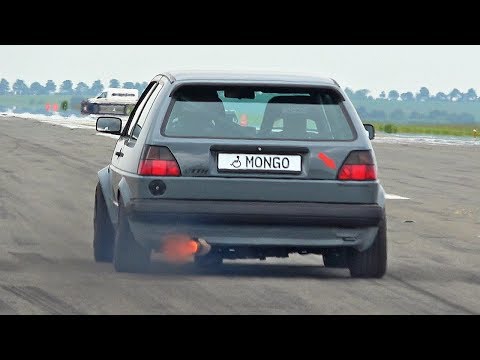 800HP VW Golf MK2 VR6 Turbo Acceleration Sound