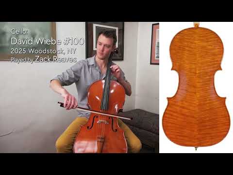 David Wiebe cello #100, Woodstock NY, 2005 / Zack Reaves / at the Metzler Violin Shop