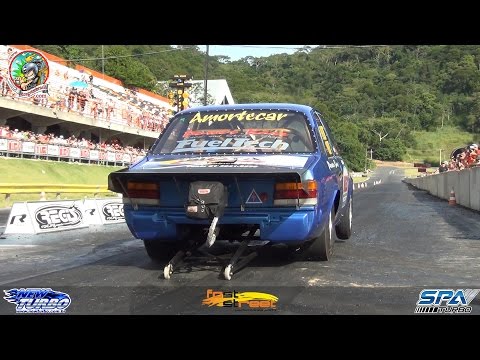 Chevette com motor 1.6/S vira 5.9s nos 201m e roda no fim da reta.