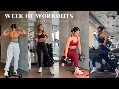 WEEK OF WORKOUTS | train with us, our workout split, upper + lower body workouts, etc.