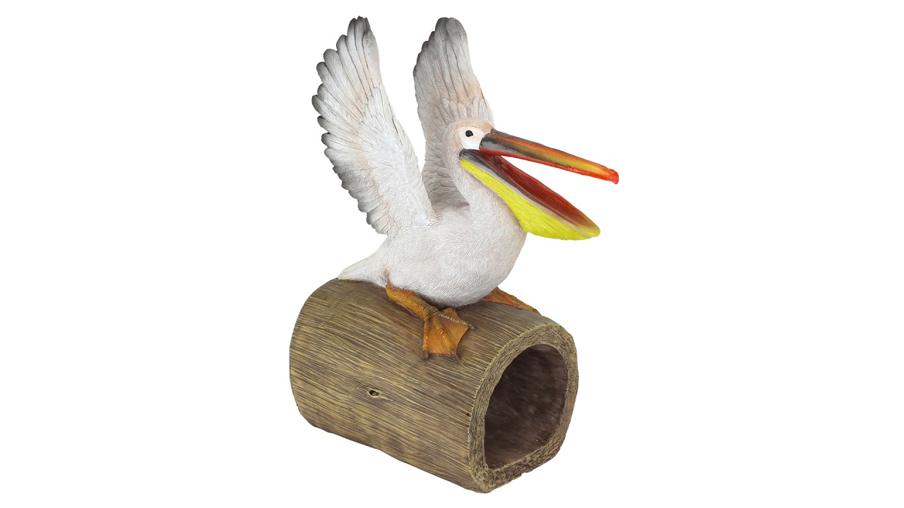 Splash the Pelican Gutter Guardian Downspout Statue Video