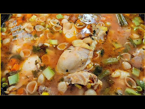 🔴 Como Hacer una Auténtica y Rica Sopa de Conchita con Pollo y Verduras 👌