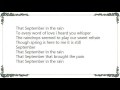 Charles Mingus - Septemberly Lyrics