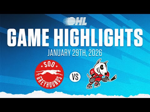 OHL Highlights: Soo Greyhounds @ Niagara IceDogs, Jan 29, 2026
