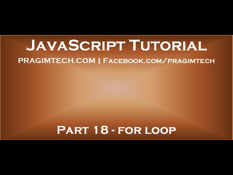 For loop in JavaScript