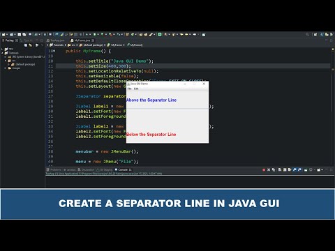 Java Gui Tutorial 51 Creating A Separator In Java Gui Using Jseparator Class