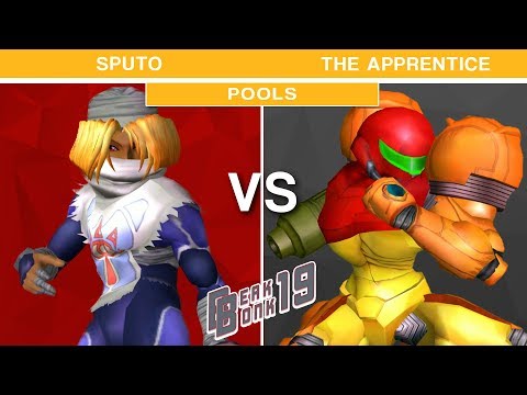 Beak Bonk 2019 - Sputo (Sheik) VS The Apprentice (Samus) Melee Pools