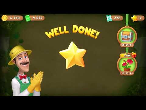 Gardenscapes Level 1814 With No Boosters - Super Hard Level - Sunroom: Decorative Pond - Bonus Scene